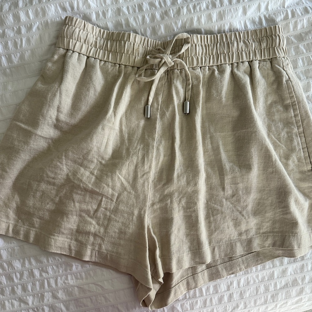 Zara Tan Linen Shorts